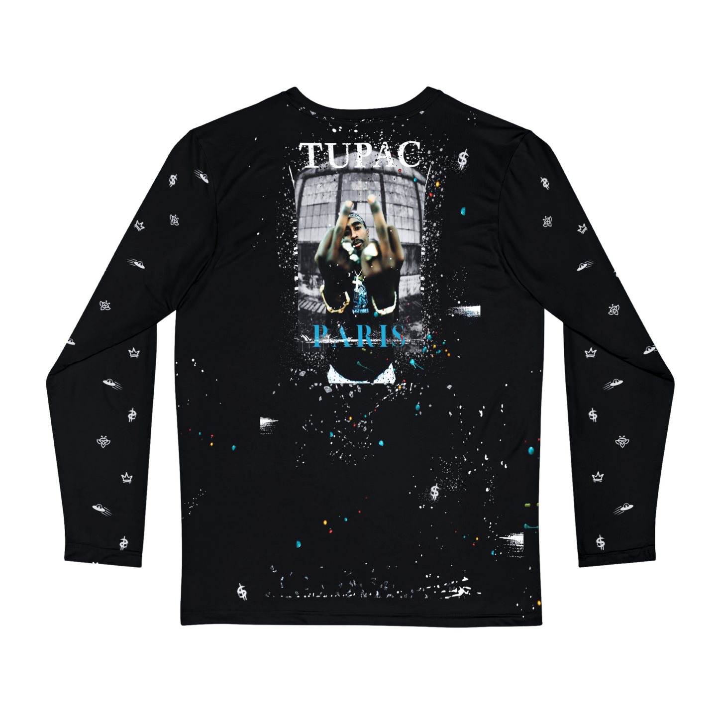 Paris Makaveli-Designer Long-Sleeve Style Luscious Paris Streetwear Fashion Luxury Tupac Pyrex Shirt-Lavish Collection
