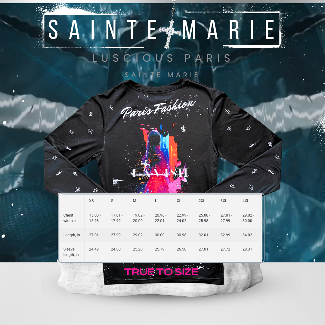 Sainte Marie-Lavish Designer Luscious Paris Luxury Style Long Sleeve Streetwear Fashion Shirt