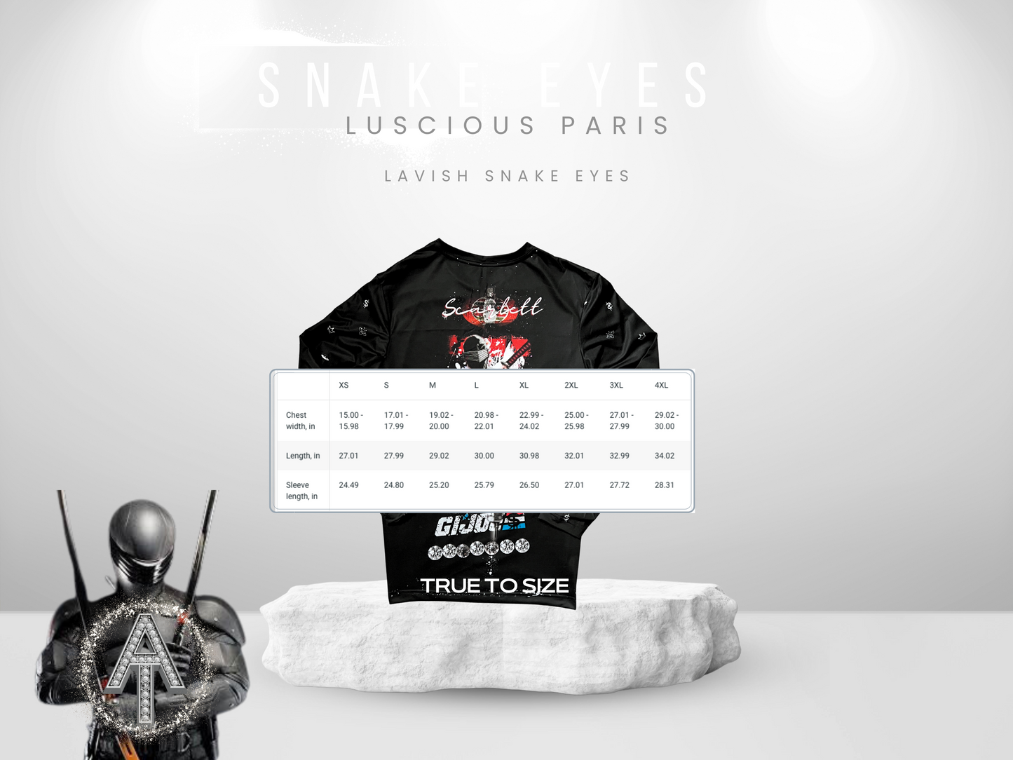 Snake Eyes G.I. JOE- Designer Long-Sleeve Style Luscious Paris Streetwear Luxury Fashion Shirt-Lavish Collection