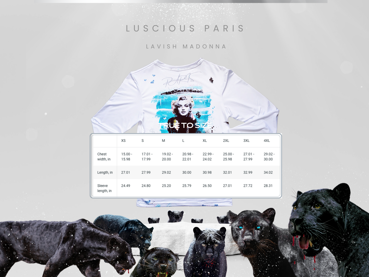 NEW-Lavish Vintage Monroe-White Designer Long-Sleeve Style Luscious Paris Streetwear Luxury Fashion Shirt-Lavish Collection