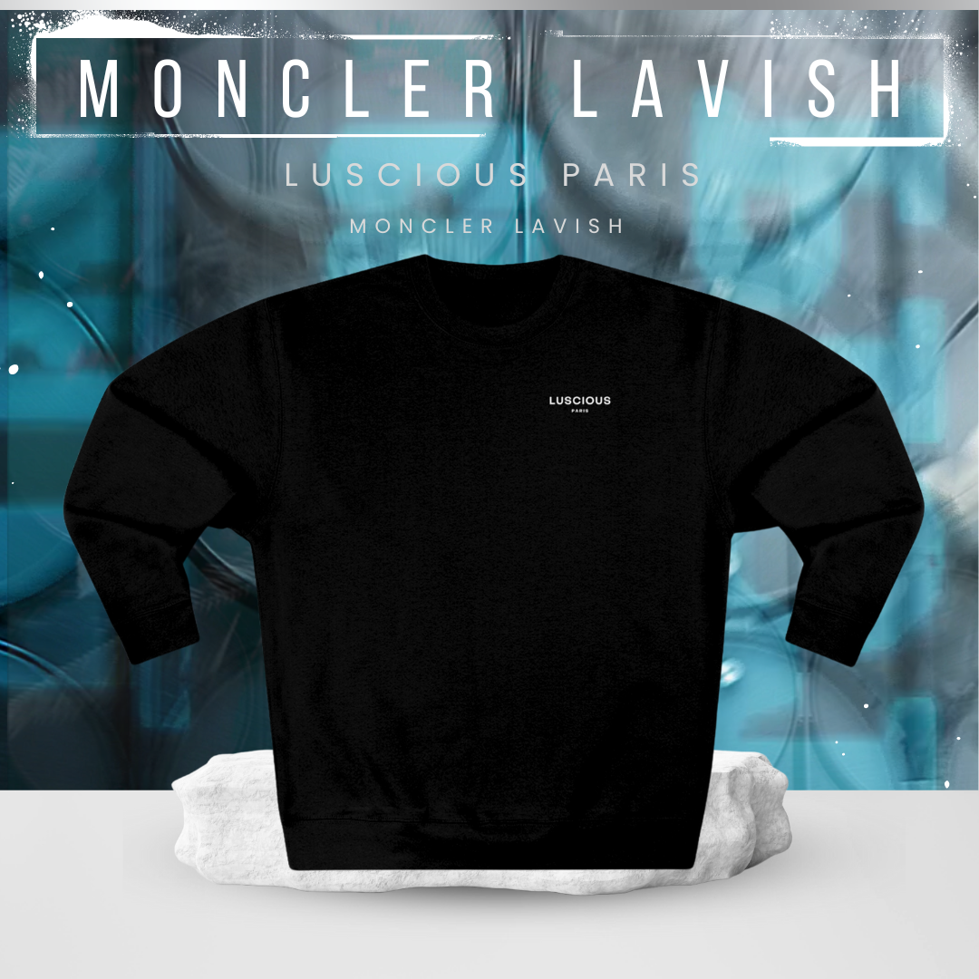 Moncler Lavish Black Luscious Paris Luxury Style Crewneck Designer Streetwear Fashion Sweatshirt-Virgil Inspired