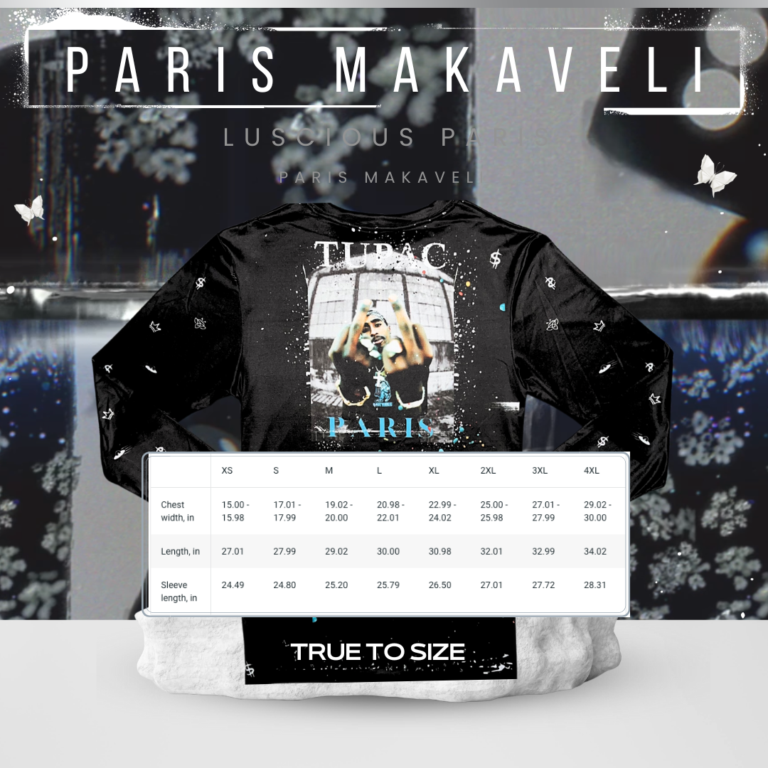 Paris Makaveli-Designer Long-Sleeve Style Luscious Paris Streetwear Fashion Luxury Tupac Pyrex Shirt-Lavish Collection