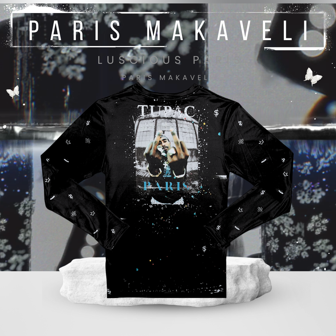 Paris Makaveli-Designer Long-Sleeve Style Luscious Paris Streetwear Fashion Luxury Tupac Pyrex Shirt-Lavish Collection