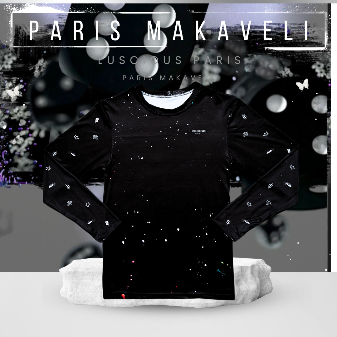 Paris Makaveli-Designer Long-Sleeve Style Luscious Paris Streetwear Fashion Luxury Tupac Pyrex Shirt-Lavish Collection