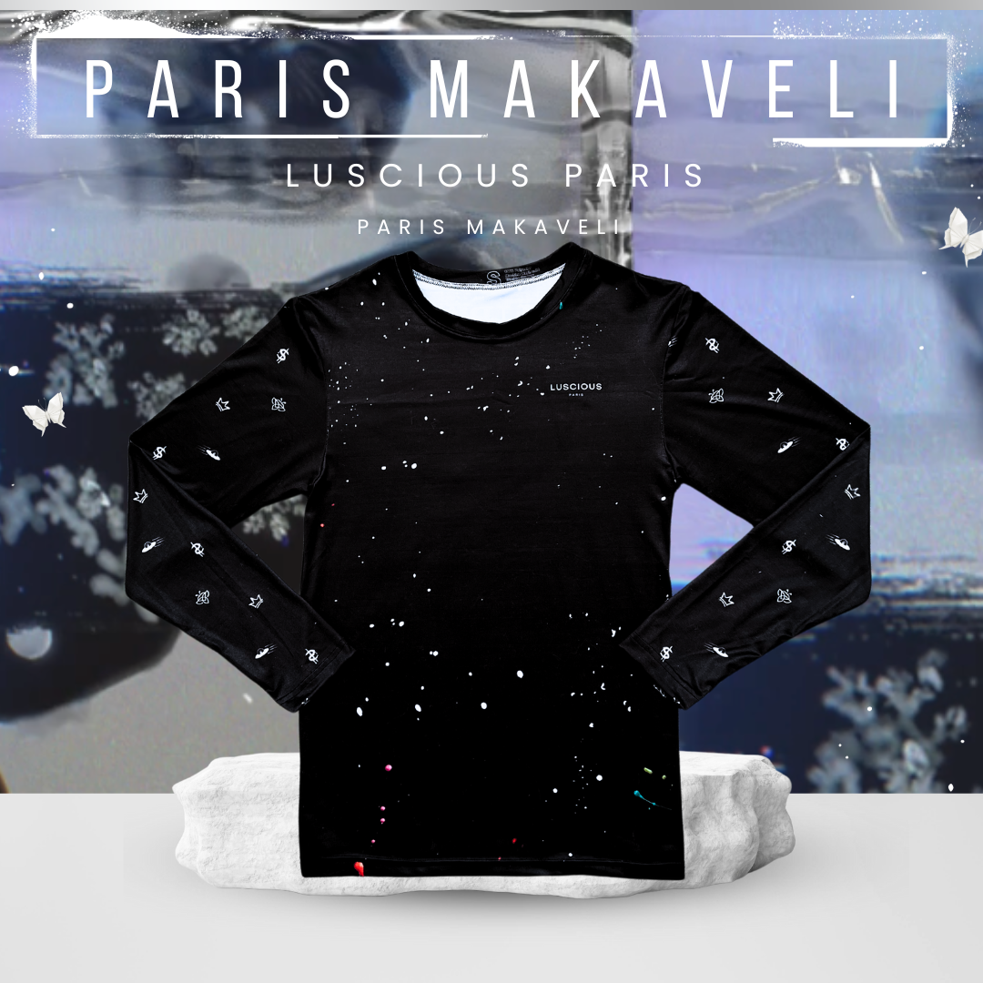 Paris Makaveli-Designer Long-Sleeve Style Luscious Paris Streetwear Fashion Luxury Tupac Pyrex Shirt-Lavish Collection