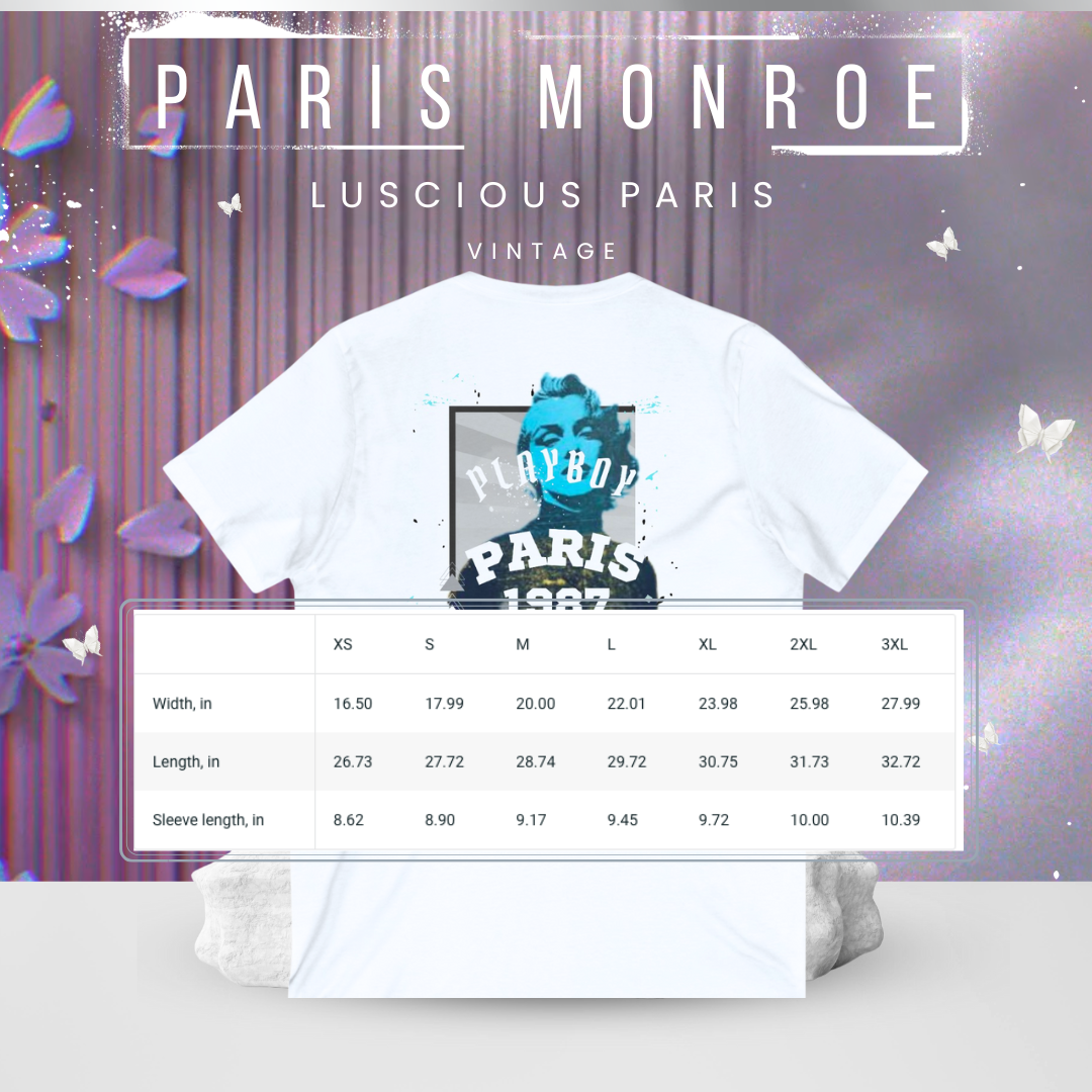 Paris Monroe-Vintage Style Designer Off White V-Neck Streetwear Fashion T-Shirt By Luscious Paris