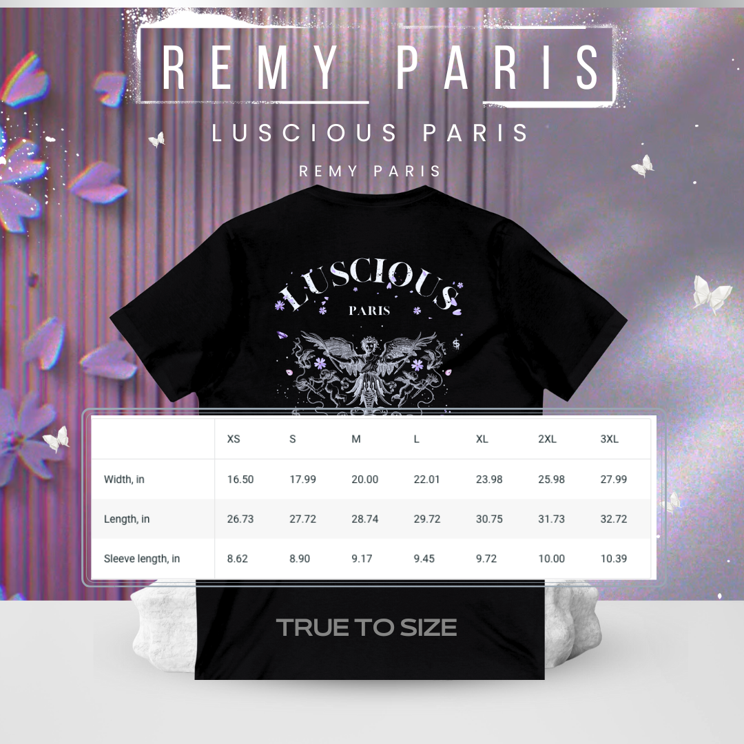 Remy Paris Vintage Style Designer Black V-Neck Streetwear Fashion T-Shirt By Luscious Paris