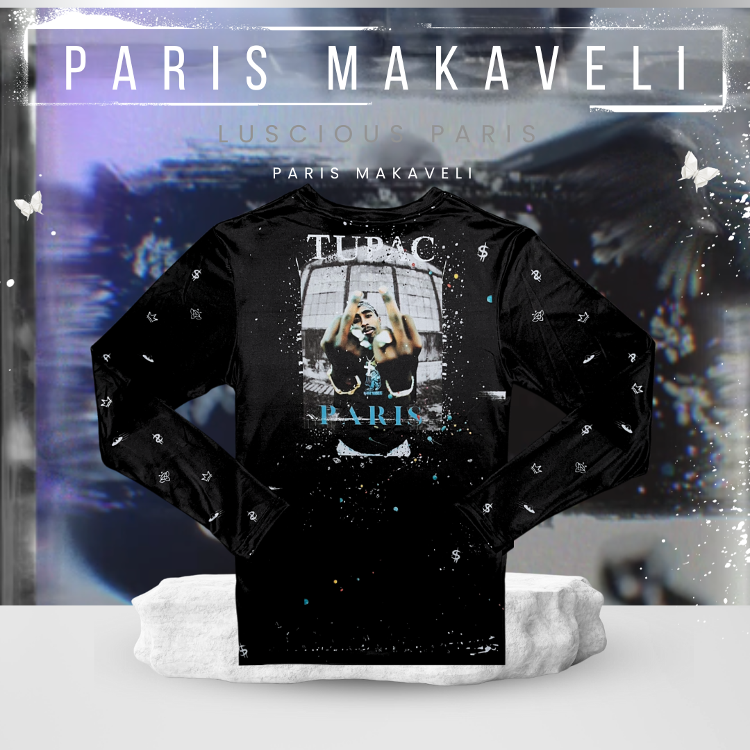 Paris Makaveli-Designer Long-Sleeve Style Luscious Paris Streetwear Fashion Luxury Tupac Pyrex Shirt-Lavish Collection
