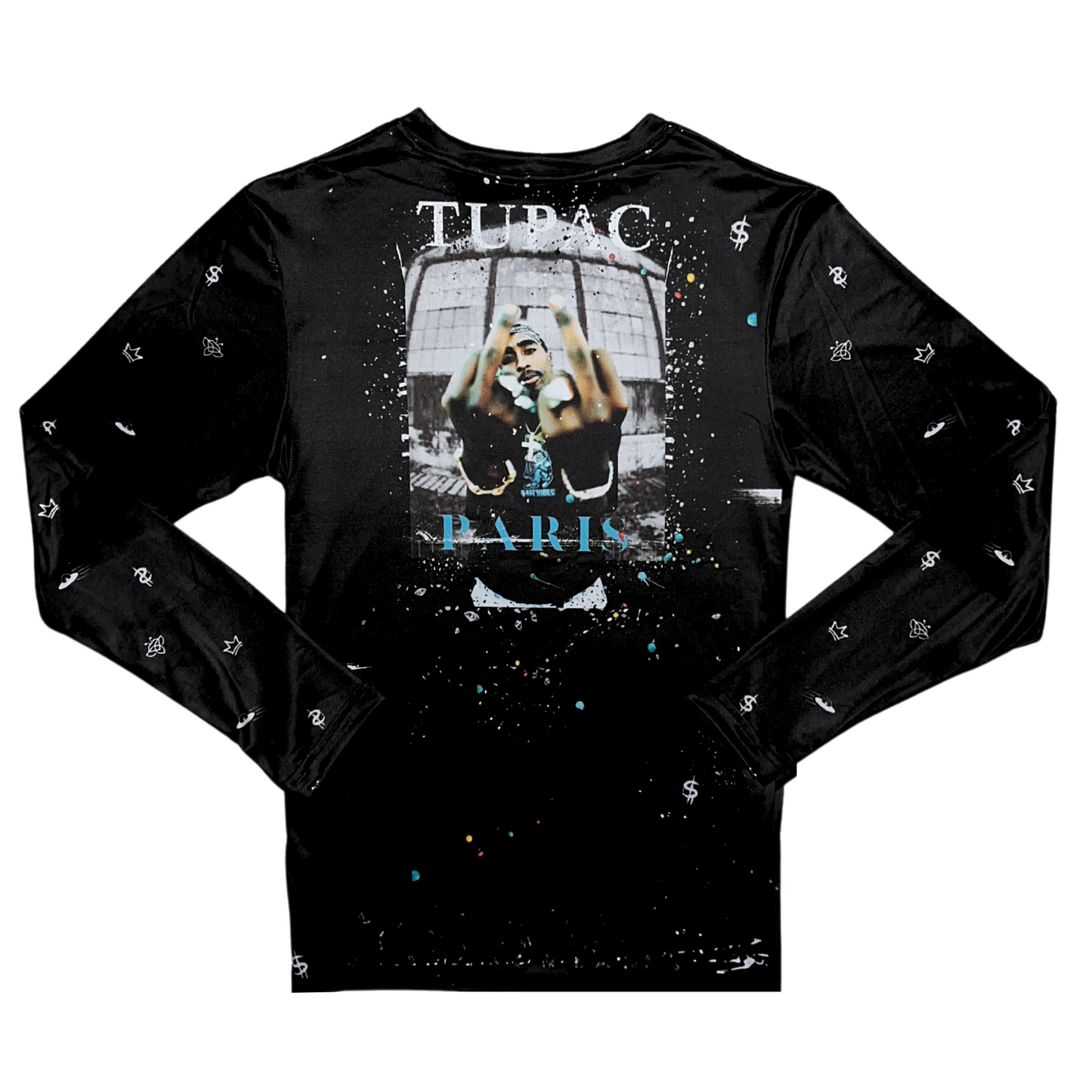 Paris Makaveli-Designer Long-Sleeve Style Luscious Paris Streetwear Fashion Luxury Tupac Pyrex Shirt-Lavish Collection
