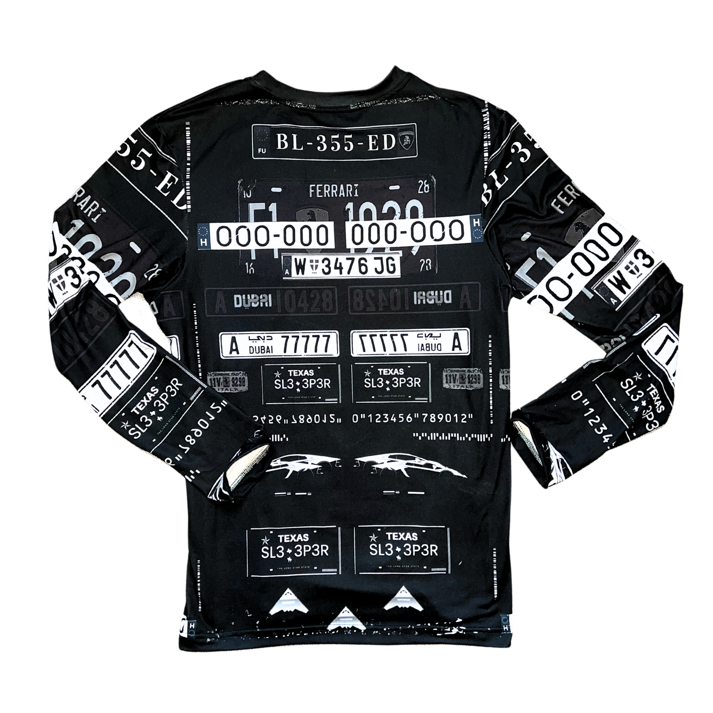 Sky-Net ALPR Adversarial F1 Sleeper- Designer Long-Sleeve Style Luscious Paris Streetwear Luxury Fashion Shirt-Lavish Collection