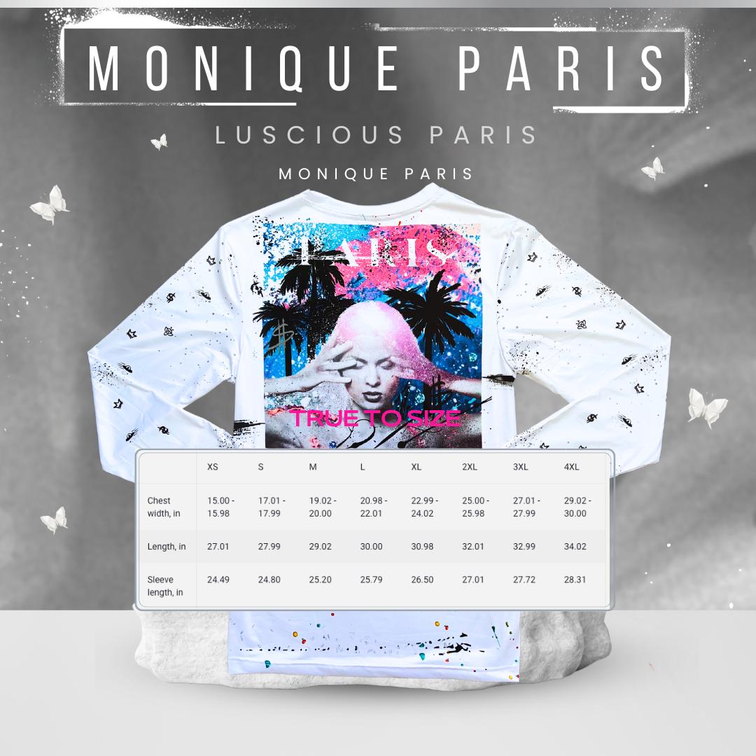 Monique Paris- Designer Long-Sleeve Style Luscious Paris Streetwear Fashion Luxury Off-White Color Shirt-Lavish Collection