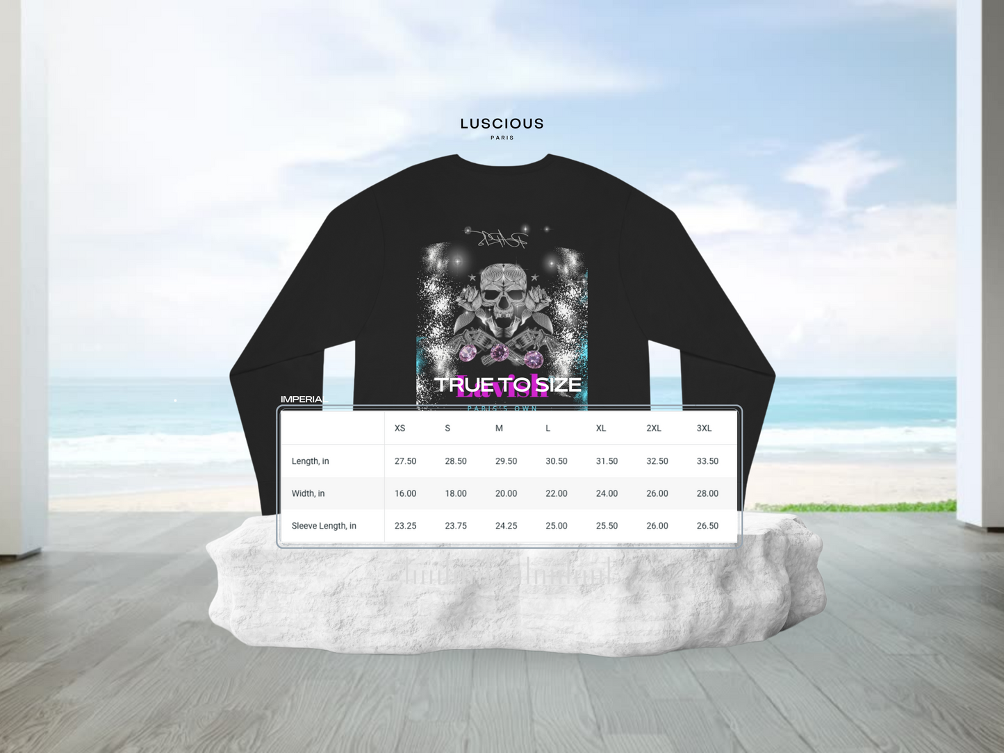 Luscious Paris Lavish Custom Astral Designer Long Sleeve Crewneck Luxury Fashion Style Streetwear Shirt