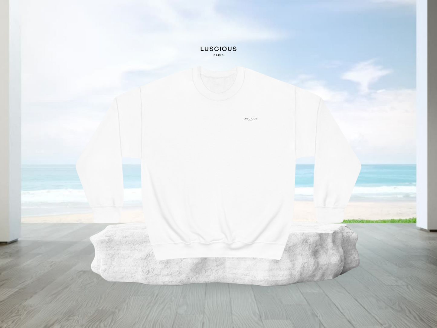 ROYAL REIGN Vintage Designer White Crewneck Style Luscious Paris Streetwear Fashion Luxury Sweatshirt -Timeless Collection