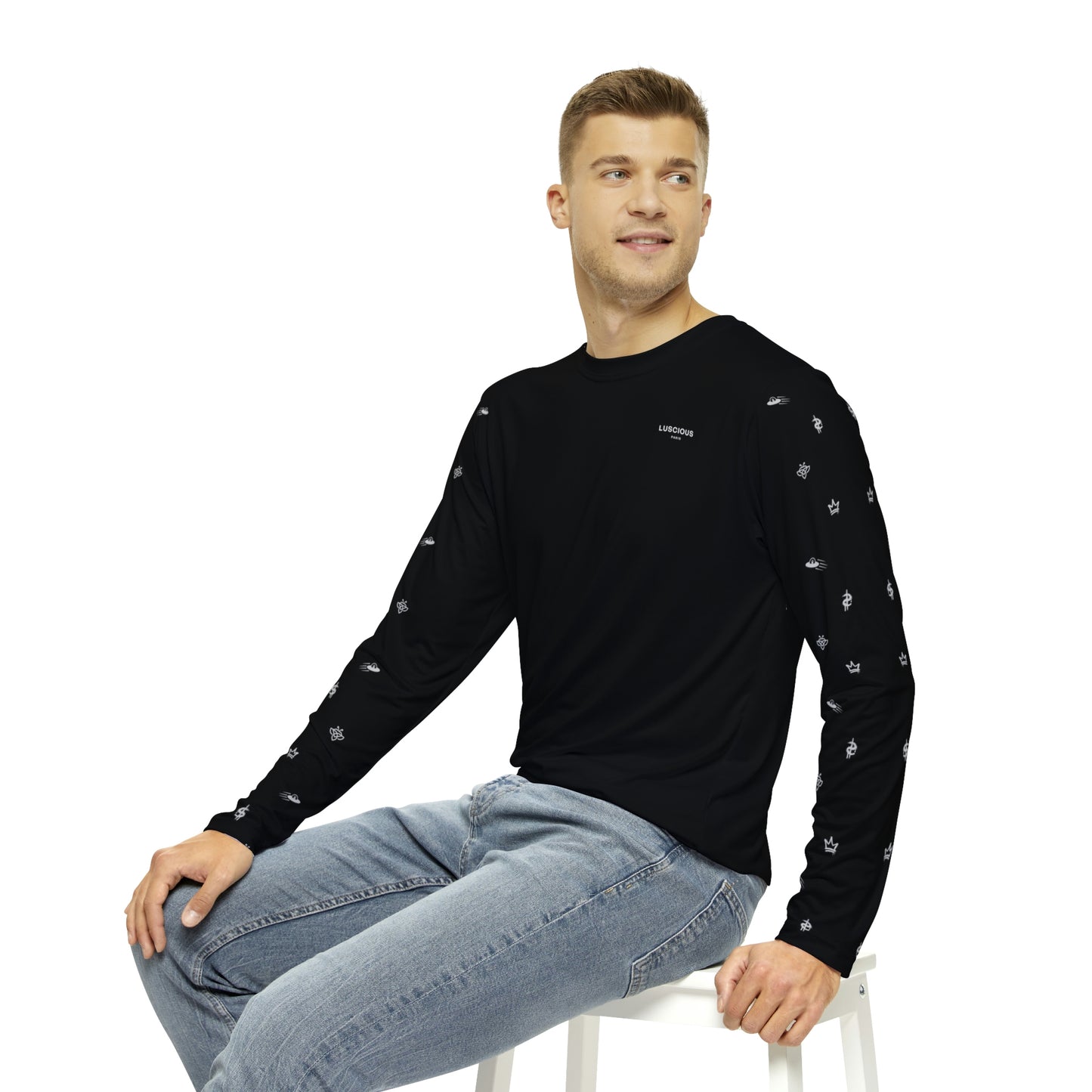 MARILYN MONROE Luscious Paris Lavish Designer Black Long Sleeve Luxury Designer Streetwear Fashion Style Shirt