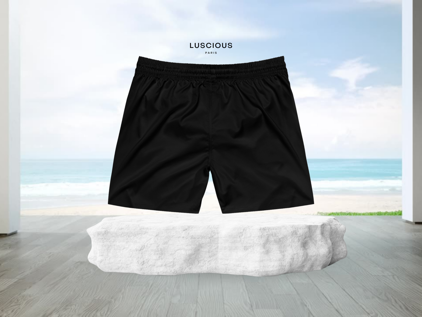Luscious Paris OG BLACK Fly-Tech V1 Designer Luxury Style Streetwear Black Fashion Shorts