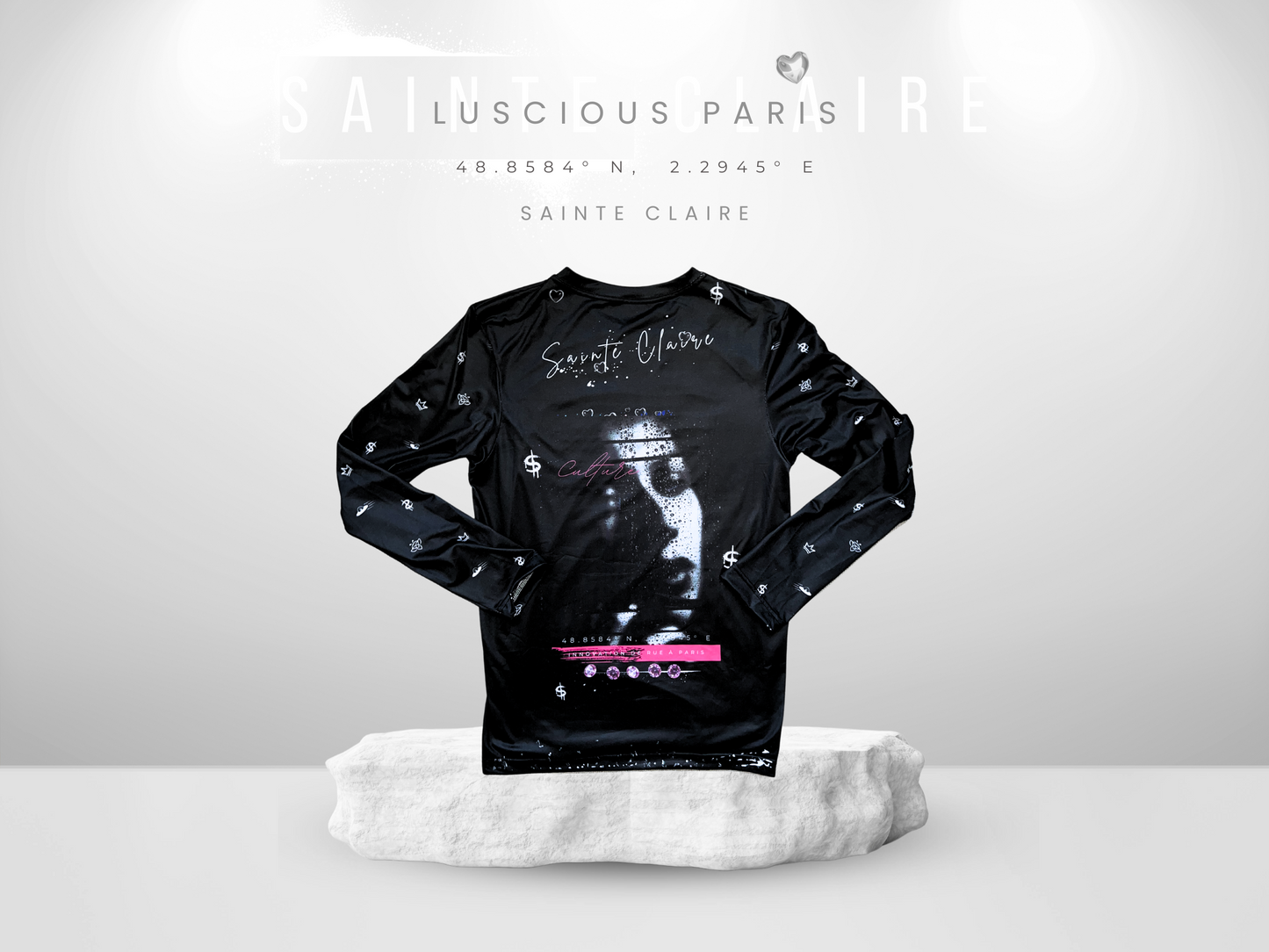 Sainte Claire - Designer Long-Sleeve Style Luscious Paris Streetwear Fashion Luxury Shirt-Lavish Collection