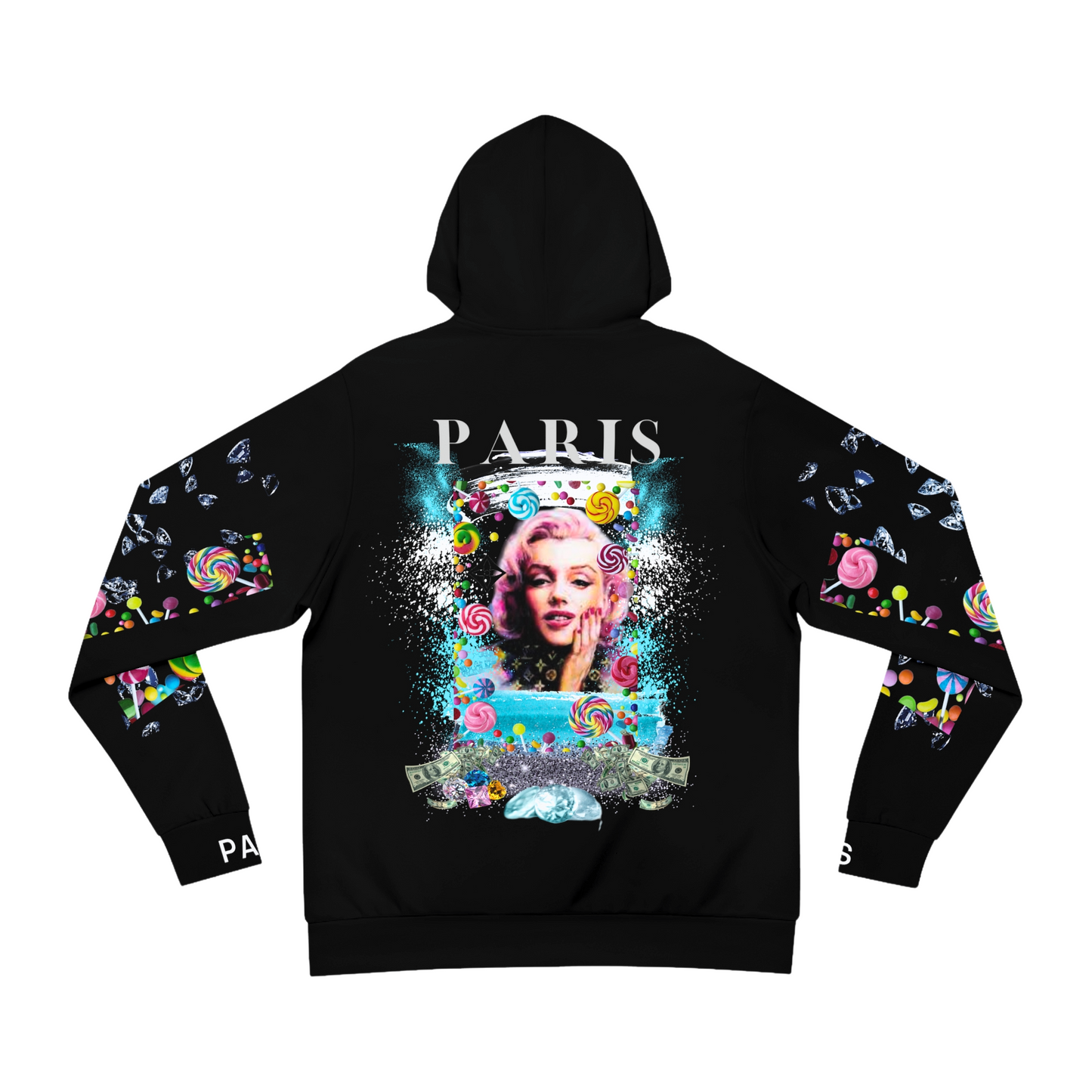 Black marilyn monroe hoodie on sale