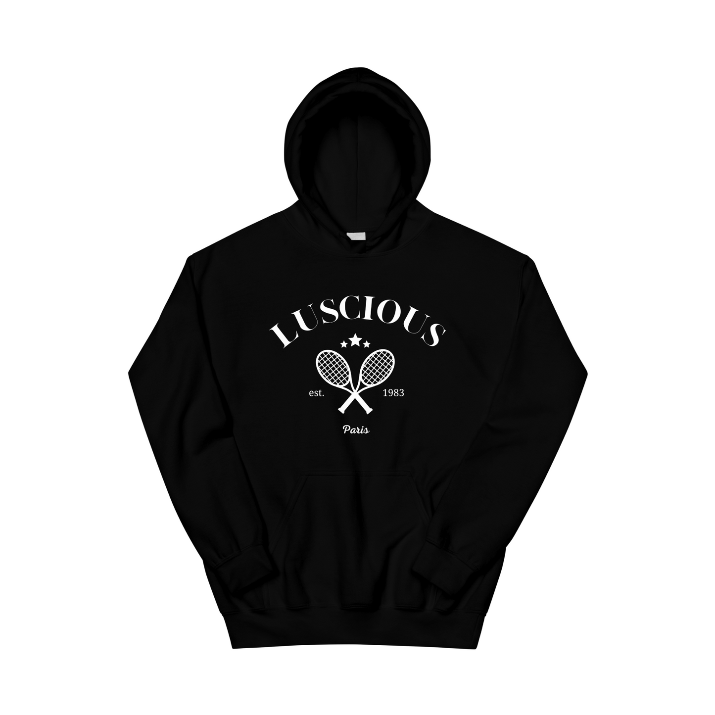 Paris Moncler Black Vintage Crew Tennis Streetwear Style Fashion Designer Hoodie By Luscious Paris