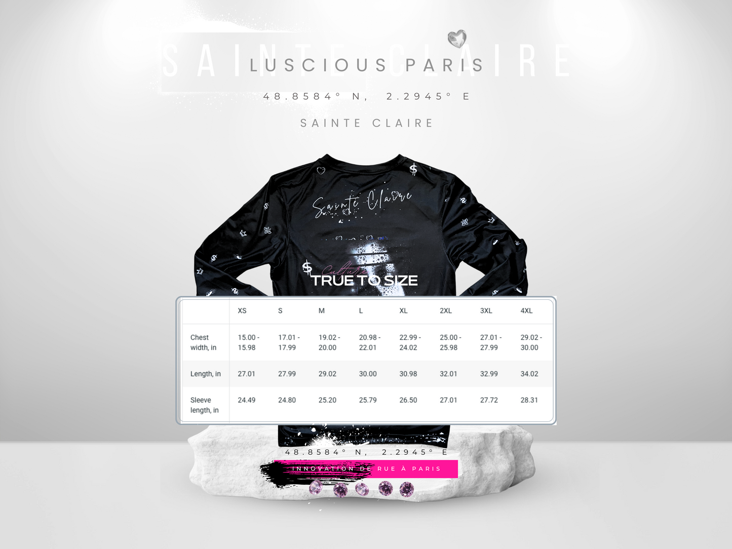 Sainte Claire - Designer Long-Sleeve Style Luscious Paris Streetwear Fashion Luxury Shirt-Lavish Collection