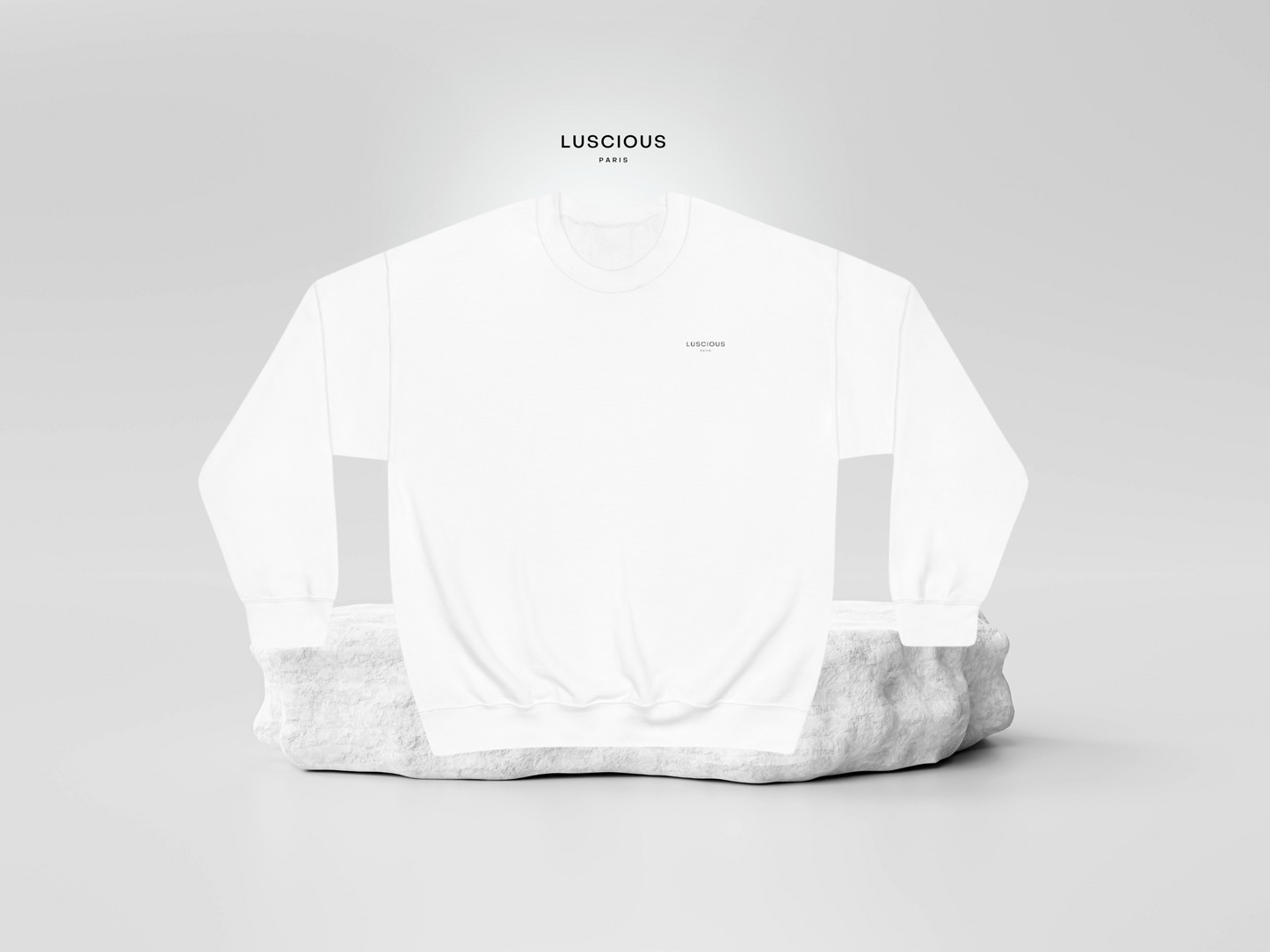 Luscious Paris Ageless Cotton Candy Designer Crewneck Luxury Streetwear Off-White Style Timeless Sweater