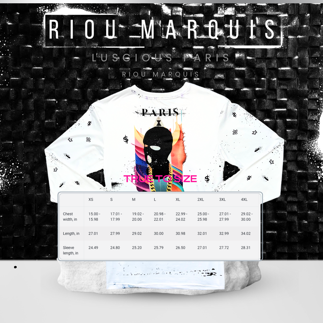 The RIOU Marquis-Designer Long-Sleeve Style Luscious Paris Streetwear Fashion Luxury Shirt-Lavish Collection