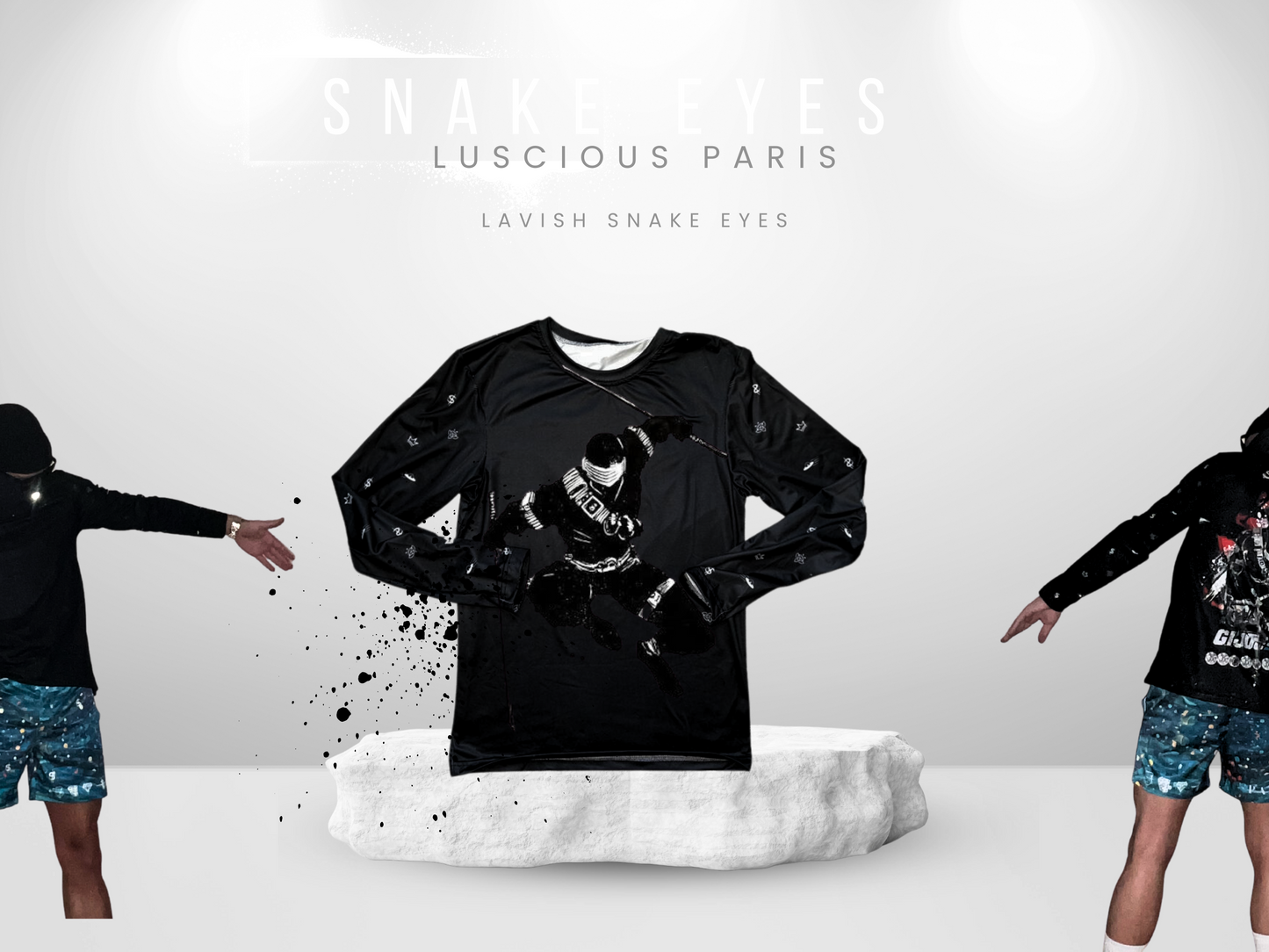 Snake Eyes G.I. JOE- Designer Long-Sleeve Style Luscious Paris Streetwear Luxury Fashion Shirt-Lavish Collection