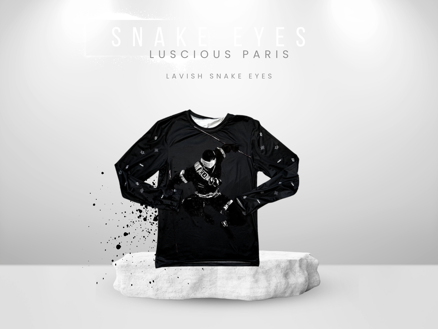 Snake Eyes G.I. JOE- Designer Long-Sleeve Style Luscious Paris Streetwear Luxury Fashion Shirt-Lavish Collection