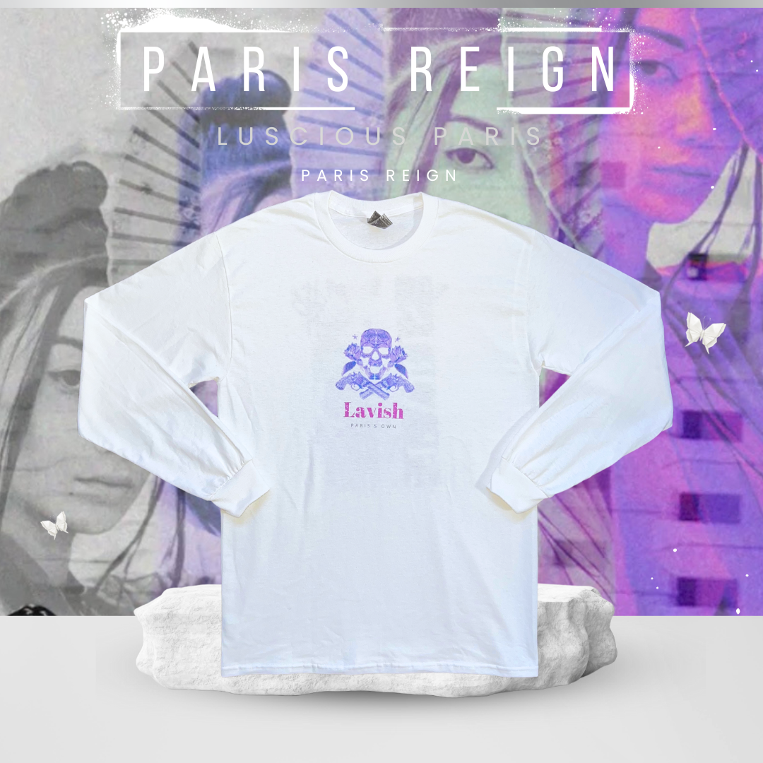 Paris Reign Vintage Style Luscious Paris Luxury Fitted Off White And Grey Designer Long Sleeve Streetwear Fashion Timeless Shirt