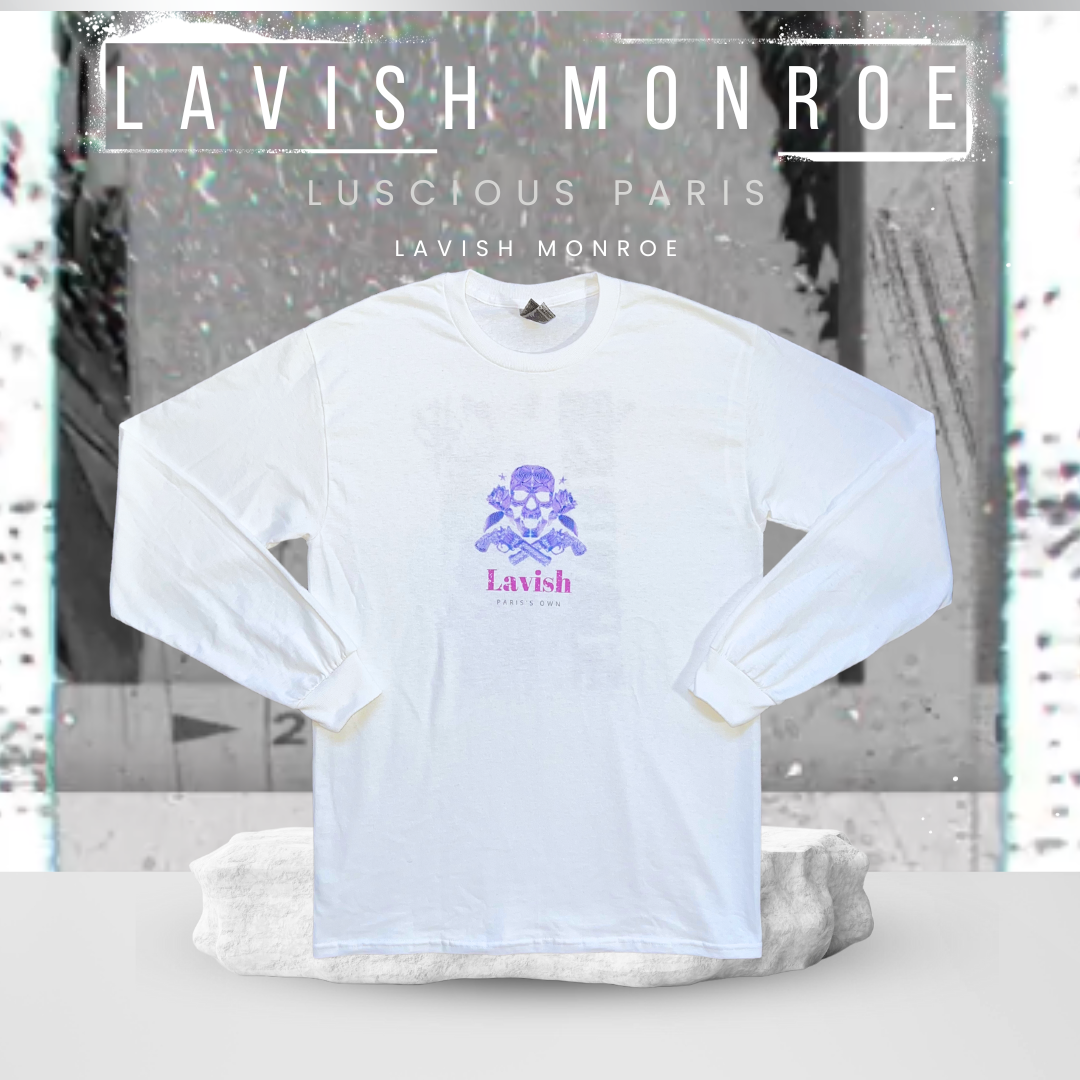 Paris Reign Vintage Style Luscious Paris Luxury Fitted Off White And Grey Designer Long Sleeve Streetwear Fashion Timeless Shirt