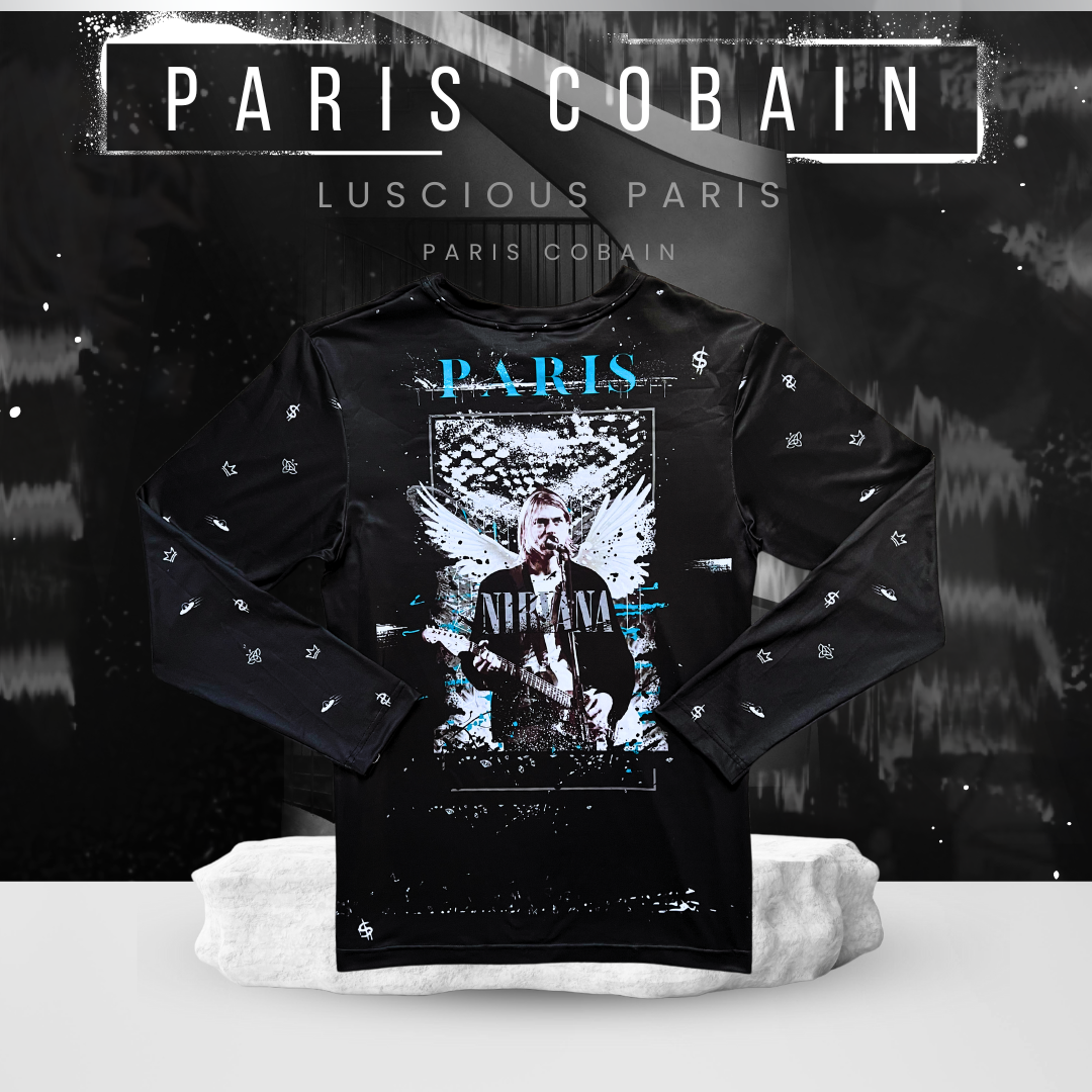 Paris Cobain -Nirvana Inspired Luscious Paris Lavish Designer Long Sleeve Streetwear Fashion Style Chronology Shirt