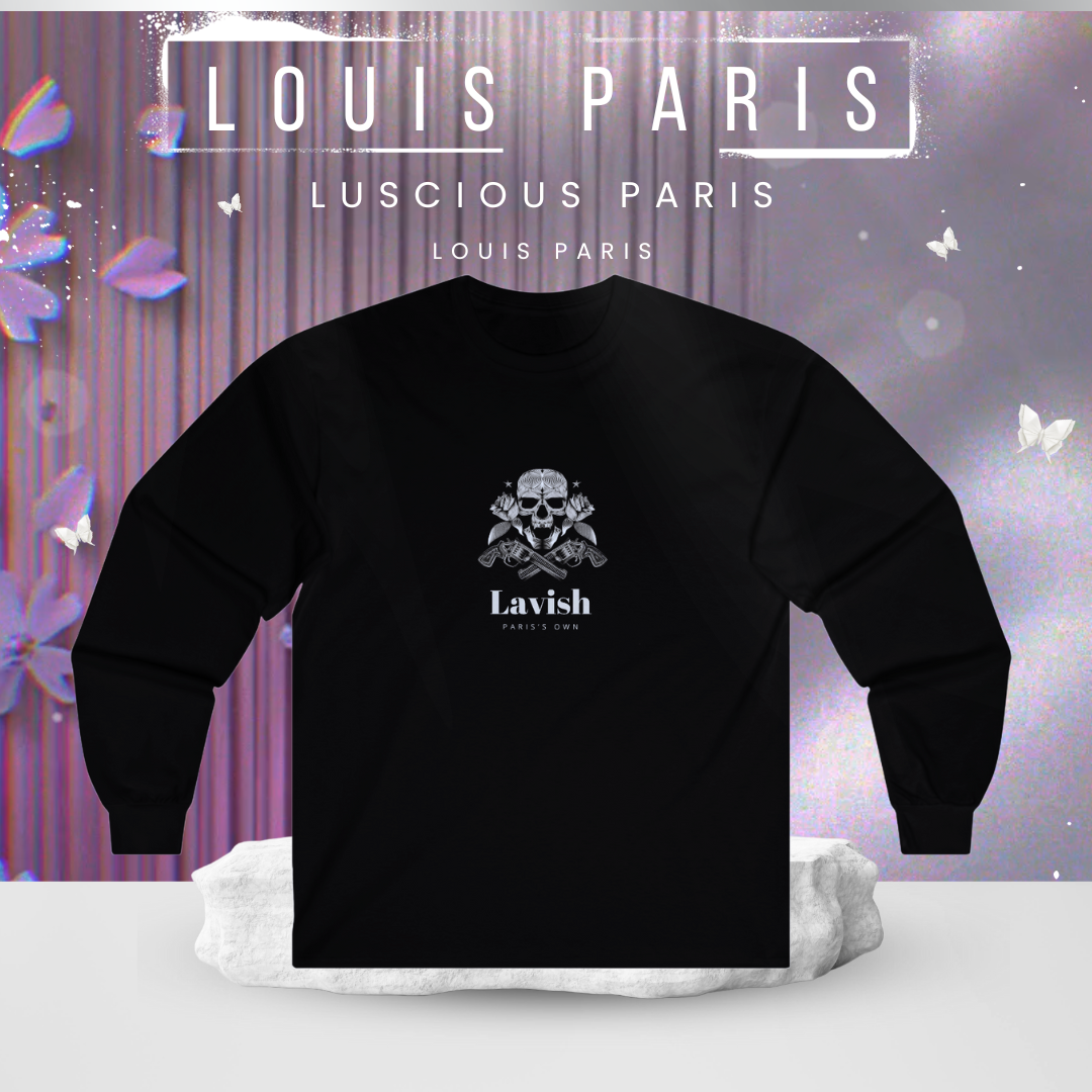 Louis Paris Vintage Style Luscious Paris Luxury Fitted Black Designer Long Sleeve Streetwear Fashion Timeless Shirt