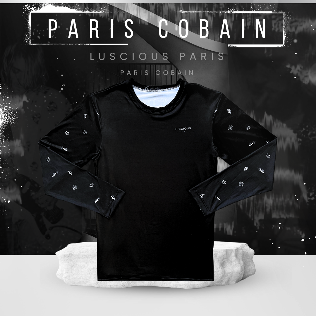 Paris Cobain -Nirvana Inspired Luscious Paris Lavish Designer Long Sleeve Streetwear Fashion Style Chronology Shirt