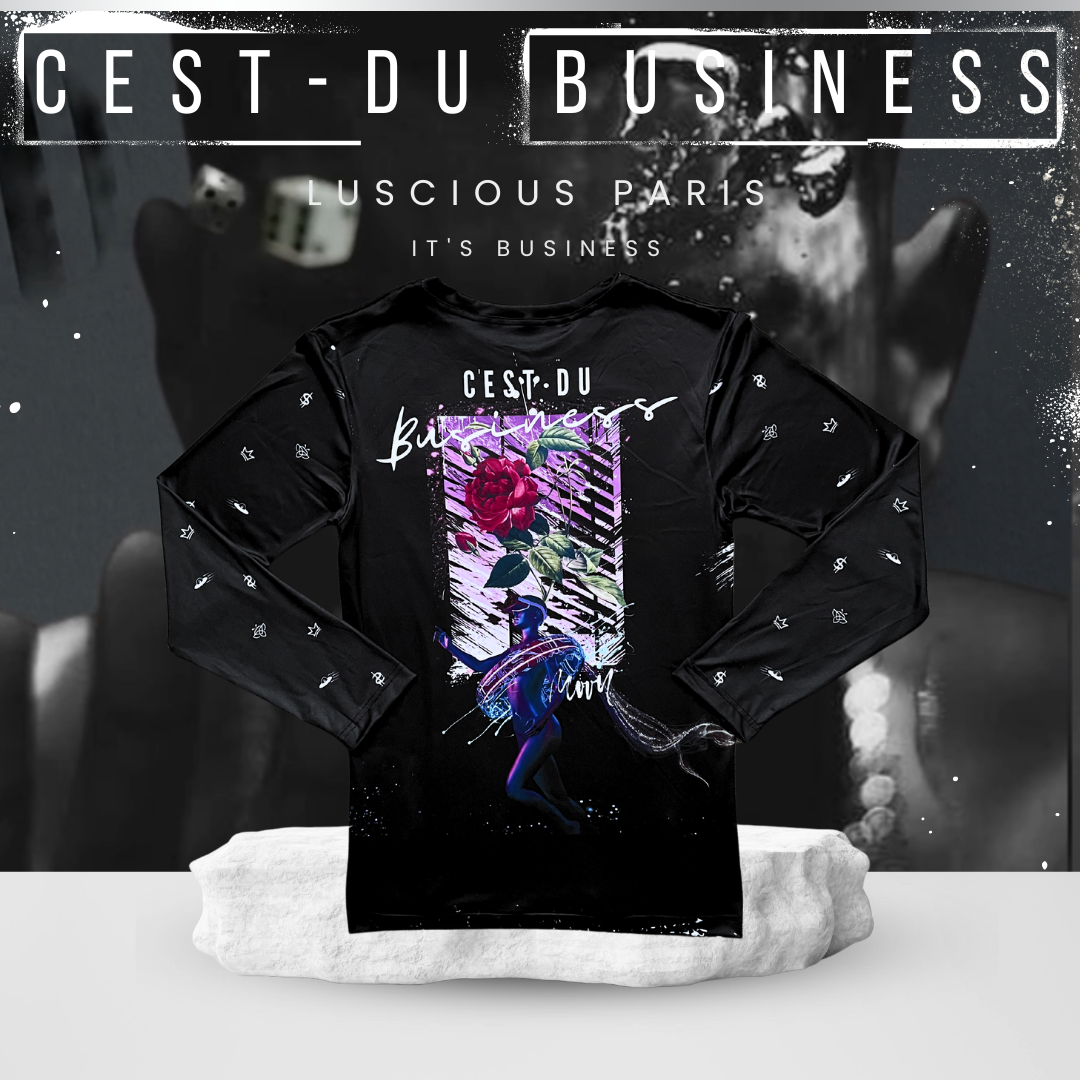 It’s Business-Lavish Designer Luscious Paris Luxury Style Long Sleeve Streetwear Fashion Shirt