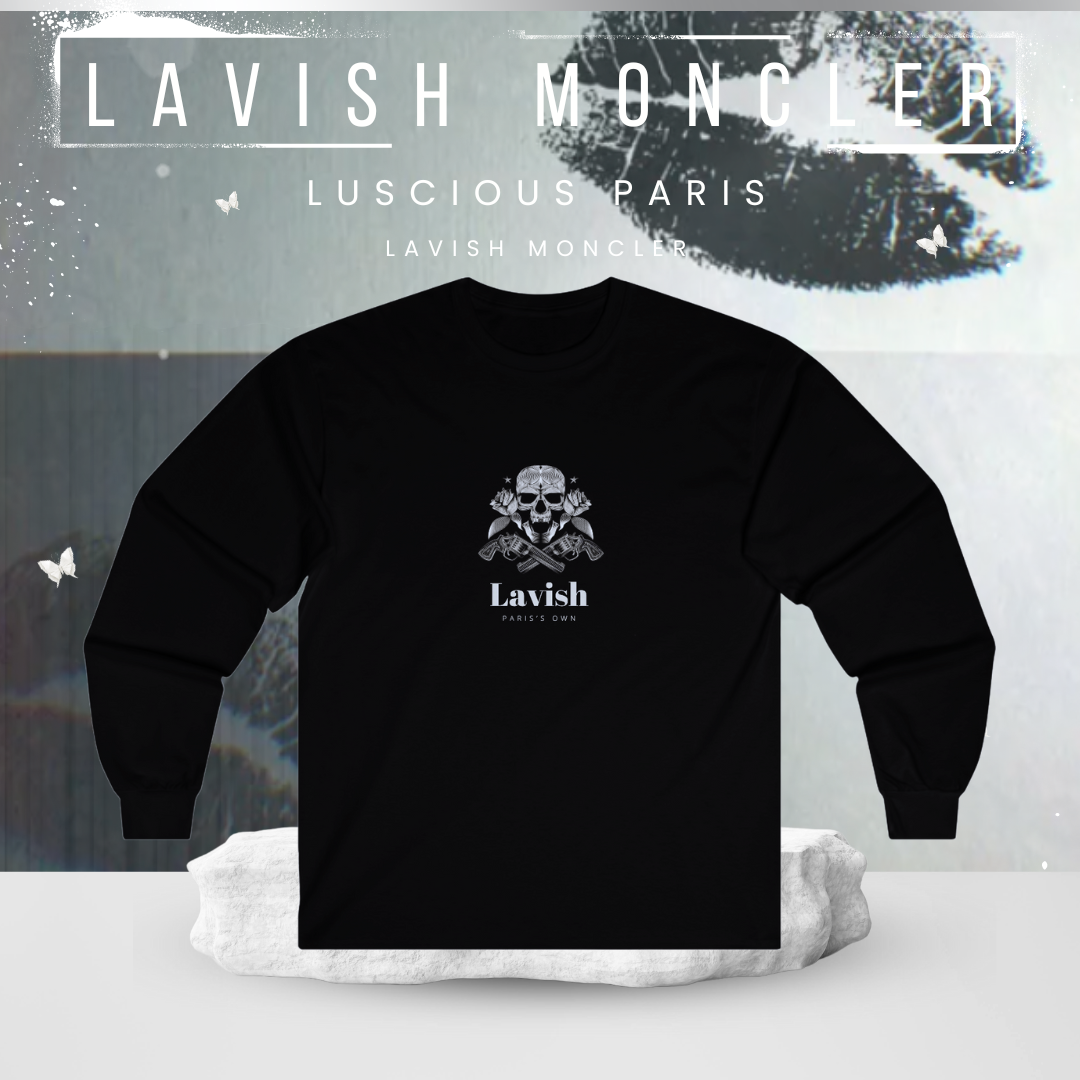 Lavish Moncler Vintage Style Luscious Paris Luxury Fitted Black Designer Long Sleeve Streetwear Fashion Timeless Shirt