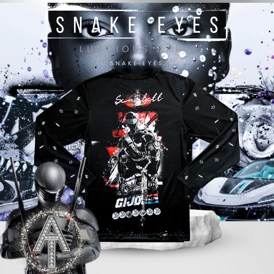 Snake Eyes G.I. JOE- Designer Long-Sleeve Style Luscious Paris Streetwear Luxury Fashion Shirt-Lavish Collection