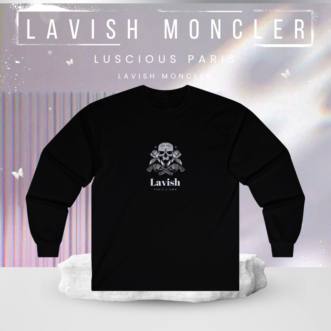 Lavish Moncler Vintage Style Luscious Paris Luxury Fitted Black Designer Long Sleeve Streetwear Fashion Timeless Shirt
