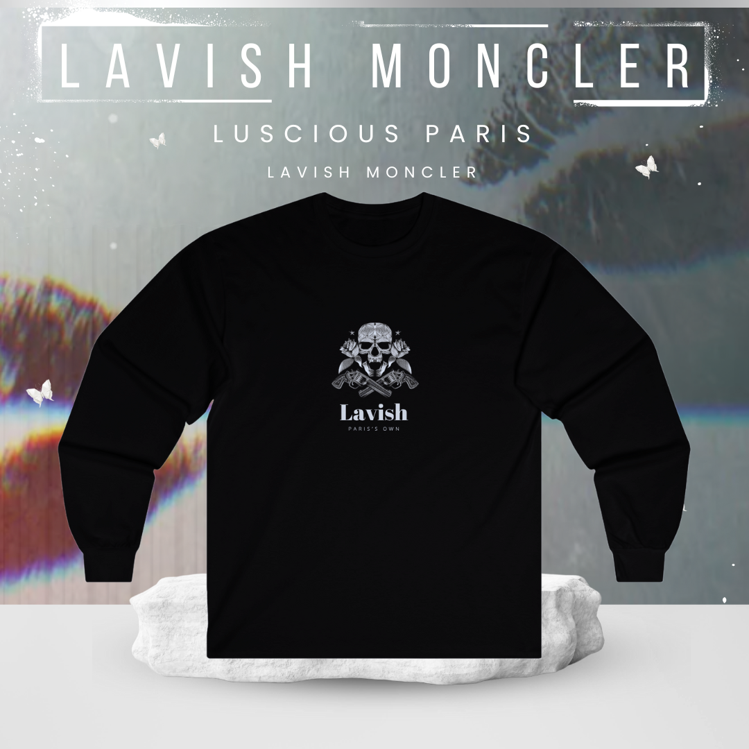 Lavish Moncler Vintage Style Luscious Paris Luxury Fitted Black Designer Long Sleeve Streetwear Fashion Timeless Shirt
