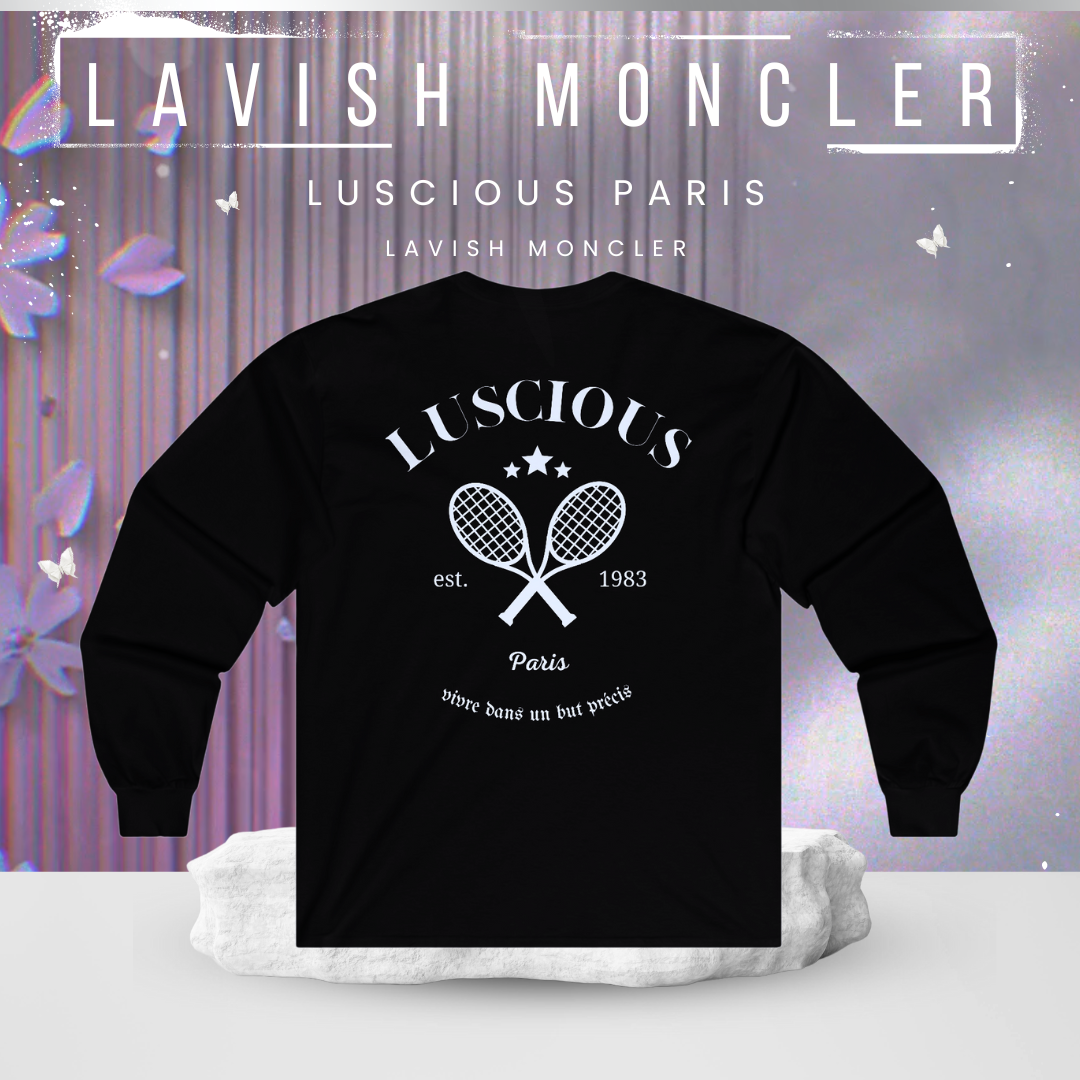 Lavish Moncler Vintage Style Luscious Paris Luxury Fitted Black Designer Long Sleeve Streetwear Fashion Timeless Shirt