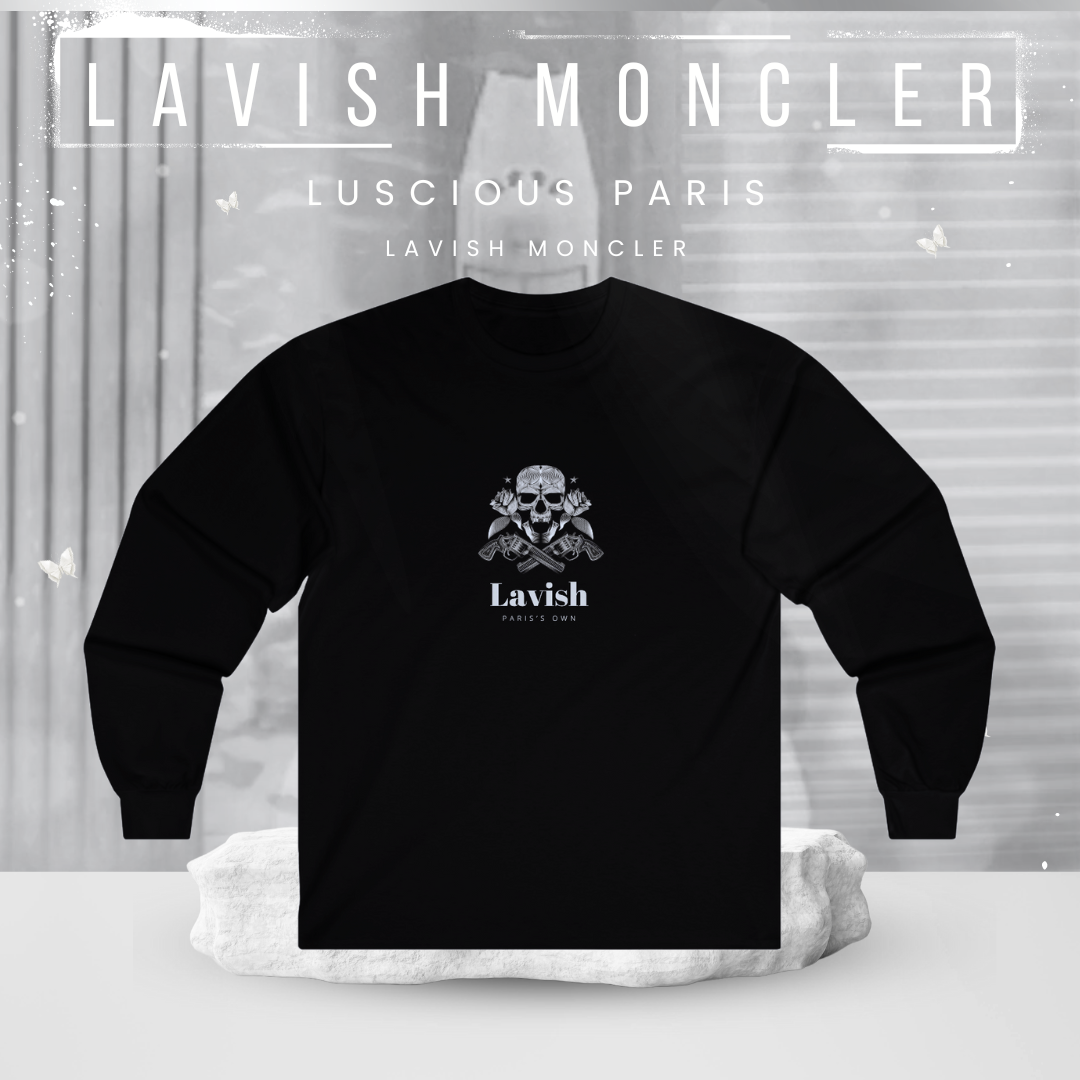 Lavish Moncler Vintage Style Luscious Paris Luxury Fitted Black Designer Long Sleeve Streetwear Fashion Timeless Shirt