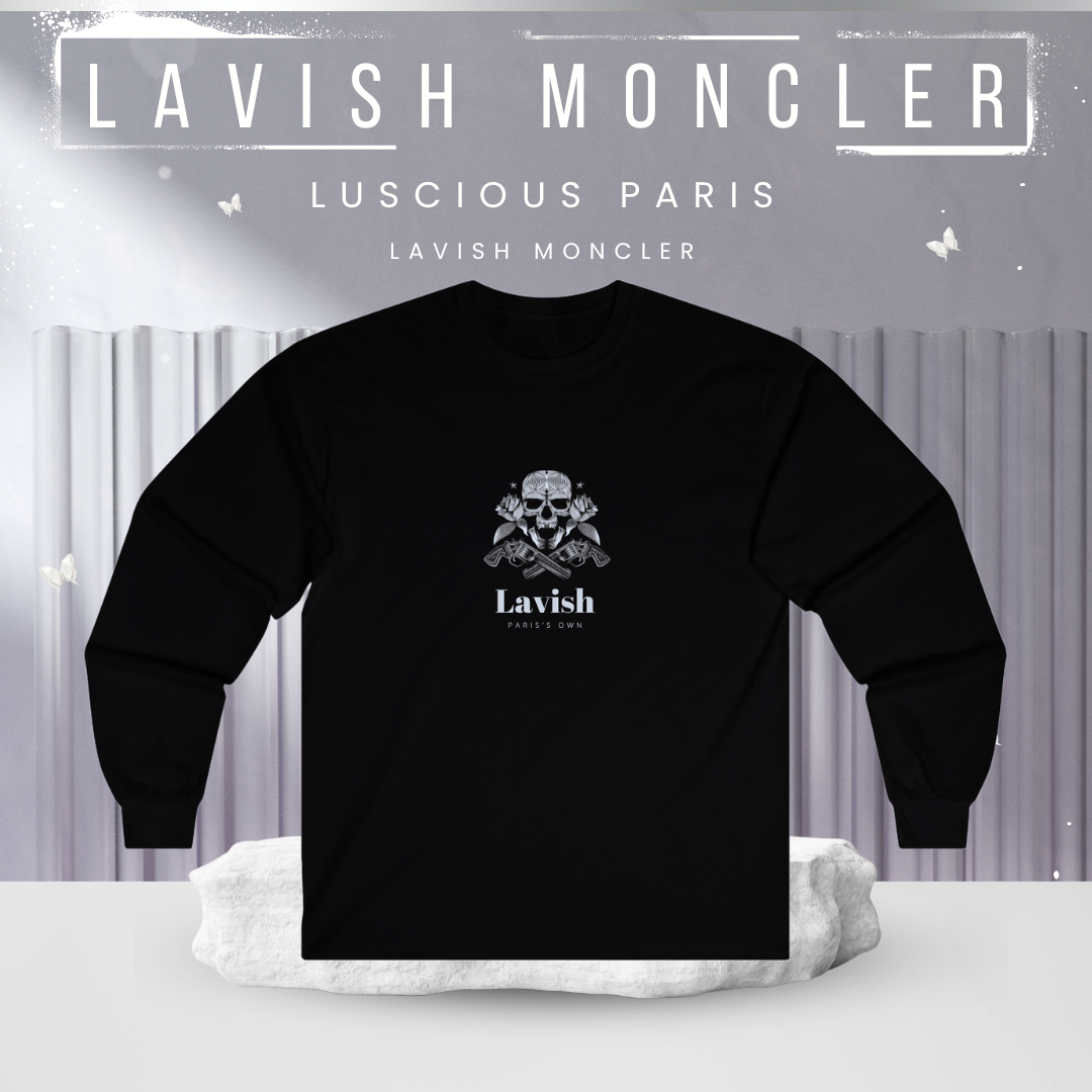Lavish Moncler Vintage Style Luscious Paris Luxury Fitted Black Designer Long Sleeve Streetwear Fashion Timeless Shirt