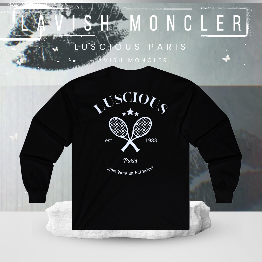 Lavish Moncler Vintage Style Luscious Paris Luxury Fitted Black Designer Long Sleeve Streetwear Fashion Timeless Shirt