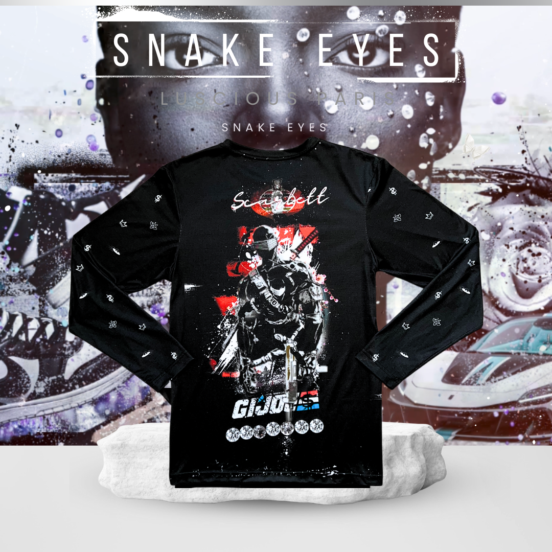 Snake Eyes G.I. JOE- Designer Long-Sleeve Style Luscious Paris Streetwear Luxury Fashion Shirt-Lavish Collection