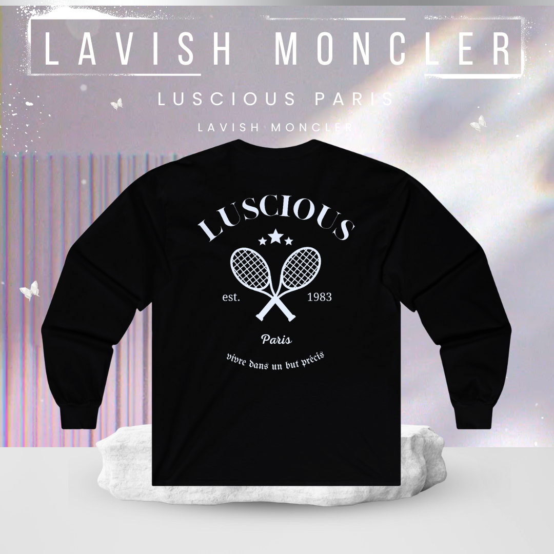 Lavish Moncler Vintage Style Luscious Paris Luxury Fitted Black Designer Long Sleeve Streetwear Fashion Timeless Shirt