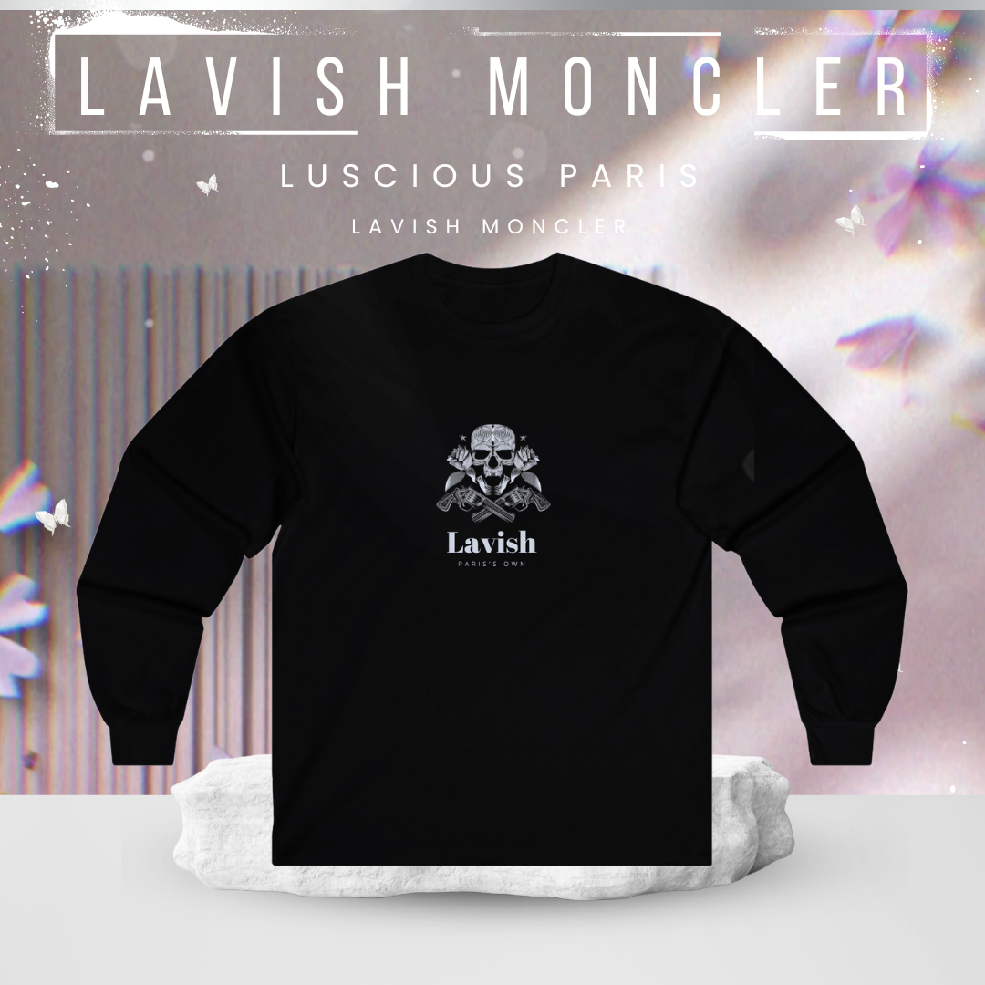 Lavish Moncler Vintage Style Luscious Paris Luxury Fitted Black Designer Long Sleeve Streetwear Fashion Timeless Shirt