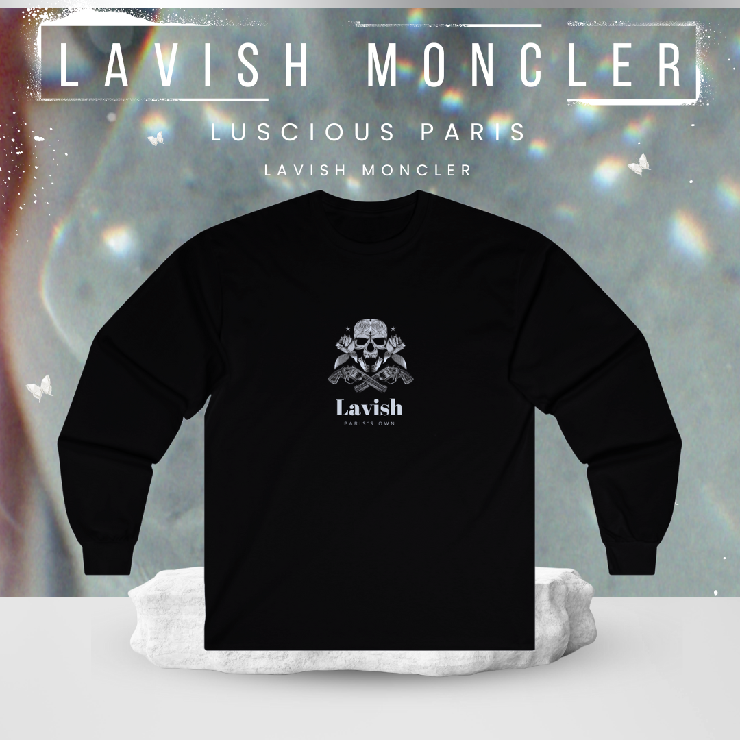 Lavish Moncler Vintage Style Luscious Paris Luxury Fitted Black Designer Long Sleeve Streetwear Fashion Timeless Shirt