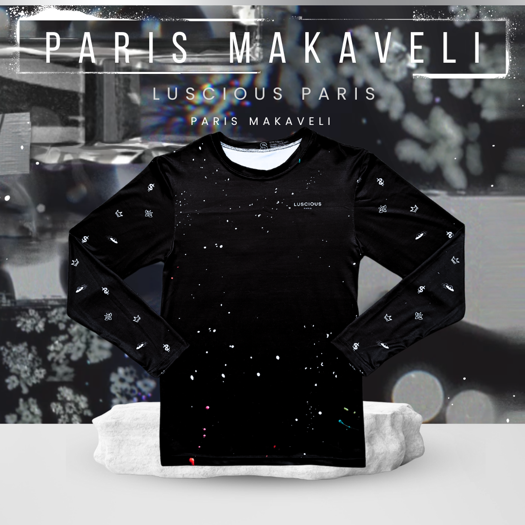 Paris Makaveli-Designer Long-Sleeve Style Luscious Paris Streetwear Fashion Luxury Tupac Pyrex Shirt-Lavish Collection