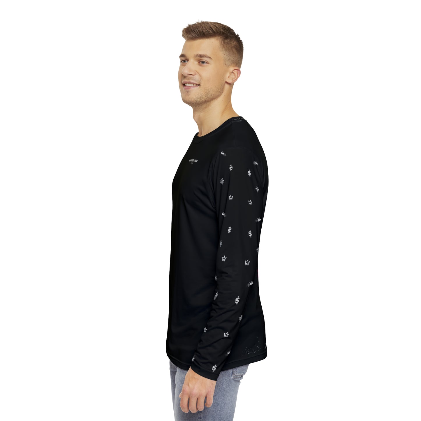New LAVISH IN PARIS King Luxury Style BLK Luxury Long-Sleeve Streetwear Fashion Shirt