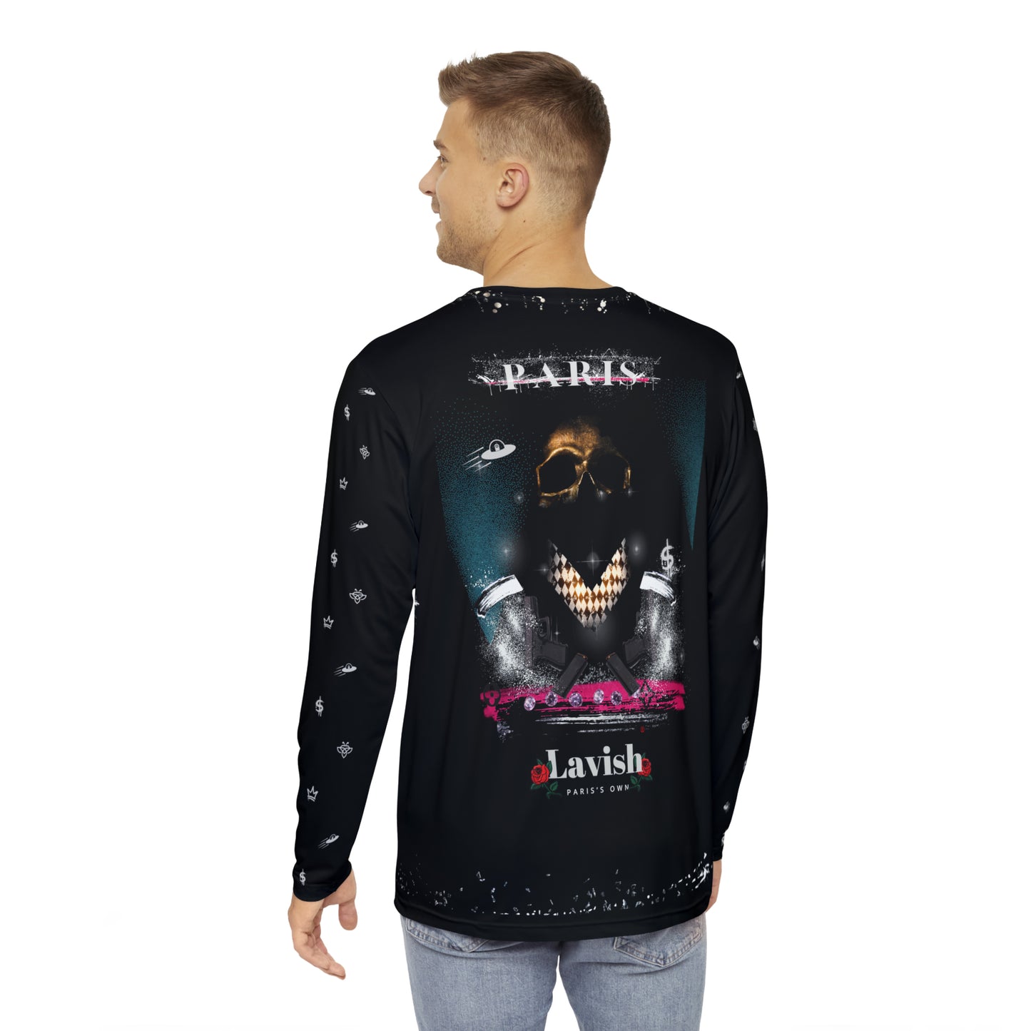 New LAVISH IN PARIS King Luxury Style GRN Luxury Long-Sleeve Streetwear Fashion Shirt