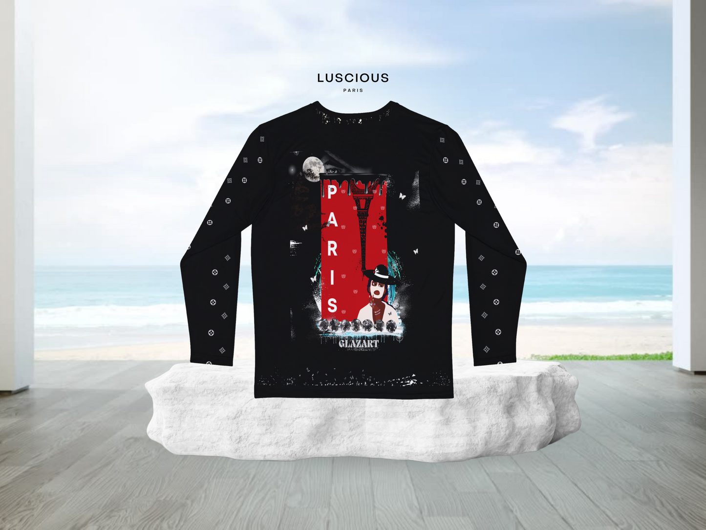 Luscious Paris Glazart Lavish Long Sleeve Designer Style Streetwear Fashion Luxury Shirt