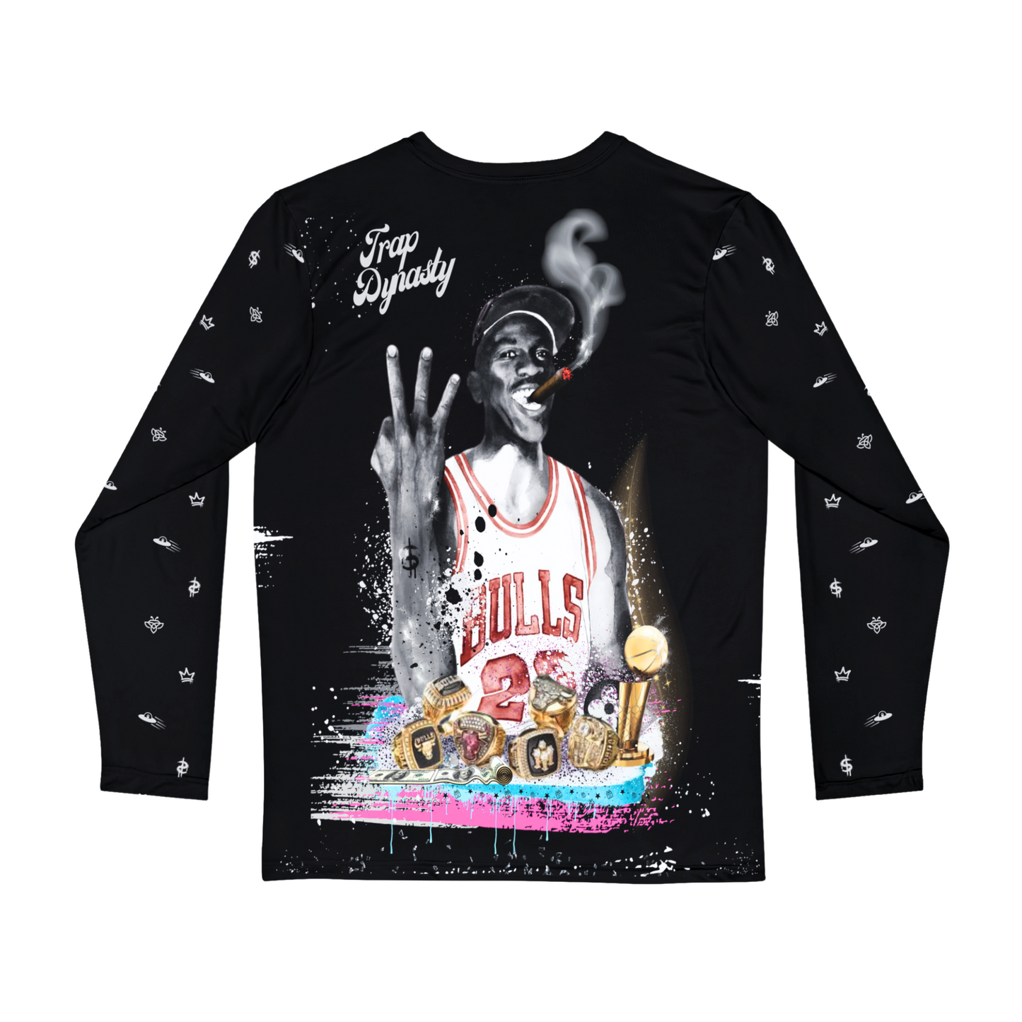 MICHAEL JORDAN Trap Dynasty Designer Luscious Paris Luxury Style Long Sleeve Streetwear Fashion